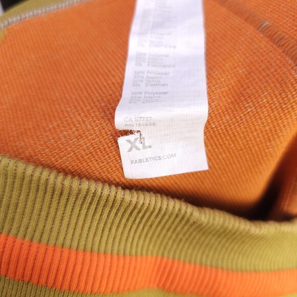 Fabletics Legging Women XL Seamless Jacquard Olive Green Stretch Knit Super Cozy - Picture 8 of 16